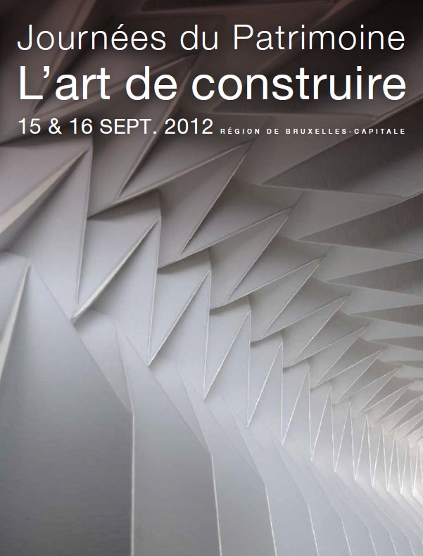Couverture du programmes des journées du Patrimoine 2012 à Bruxelles
